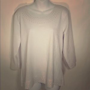 Chances R White Pattern Blouse !